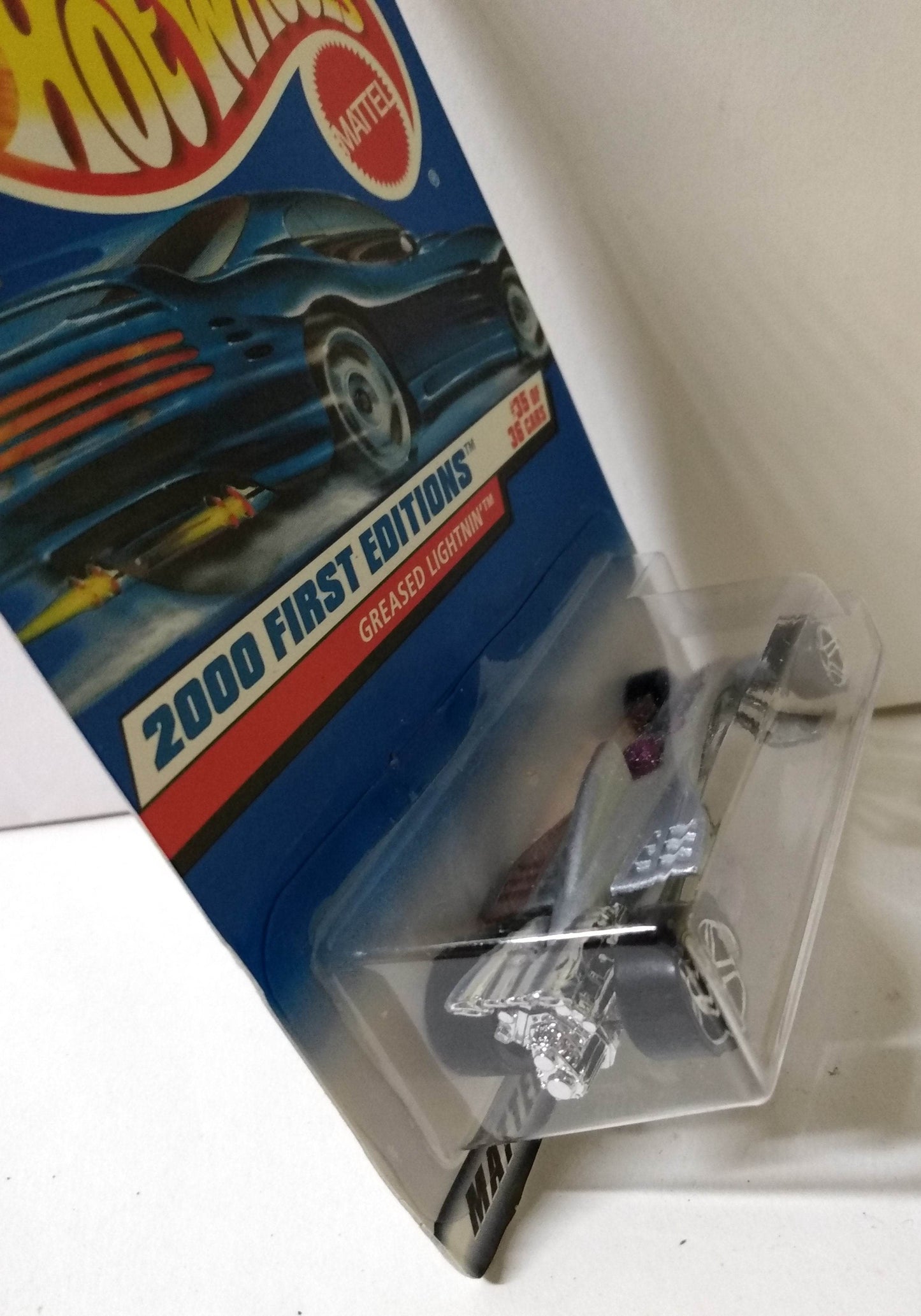 Hot Wheels 2000 First Editions Greased Lightnin' Concept Car pr5 - TulipStuff