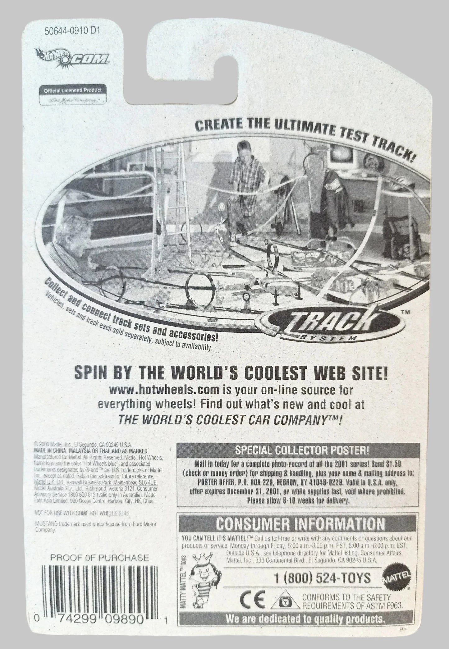 Hot Wheels 2001 Collector #114 Ford '96 Mustang GT Convertible 3sp - TulipStuff