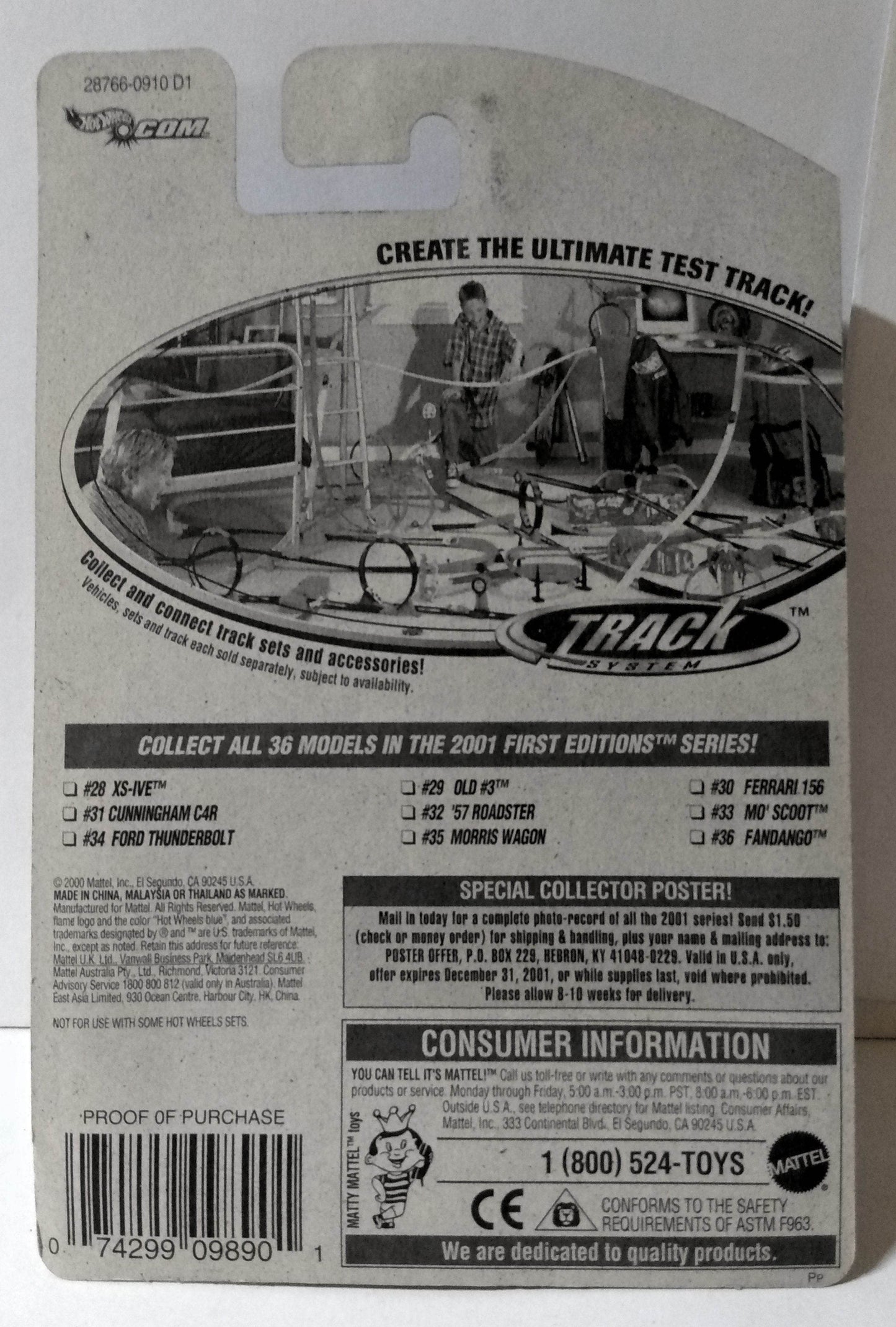 Hot Wheels 2001 First Editions Mo' Scoot Scooter Collector #045 - TulipStuff