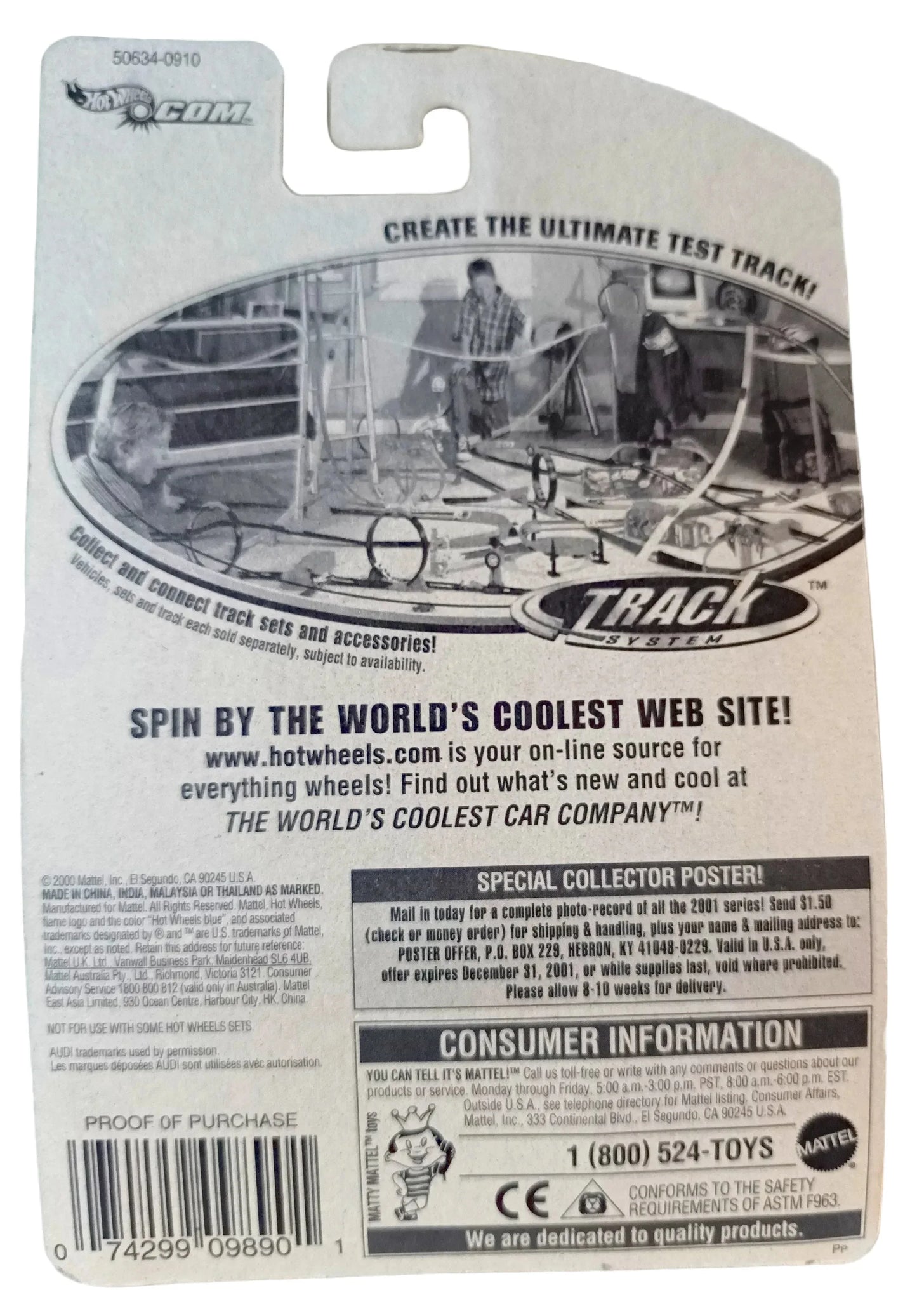 Hot Wheels 2001 Collector #104 Audi Avus Quattro German Sports Car - TulipStuff