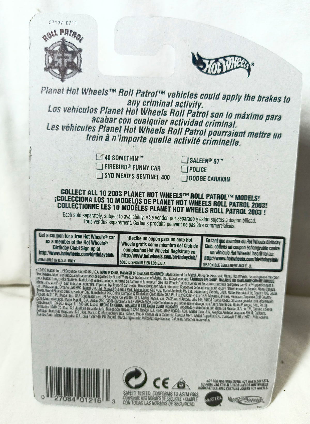 Planet Hot Wheels Roll Patrol 40 Somethin Police Interceptor Car 2003 - TulipStuff