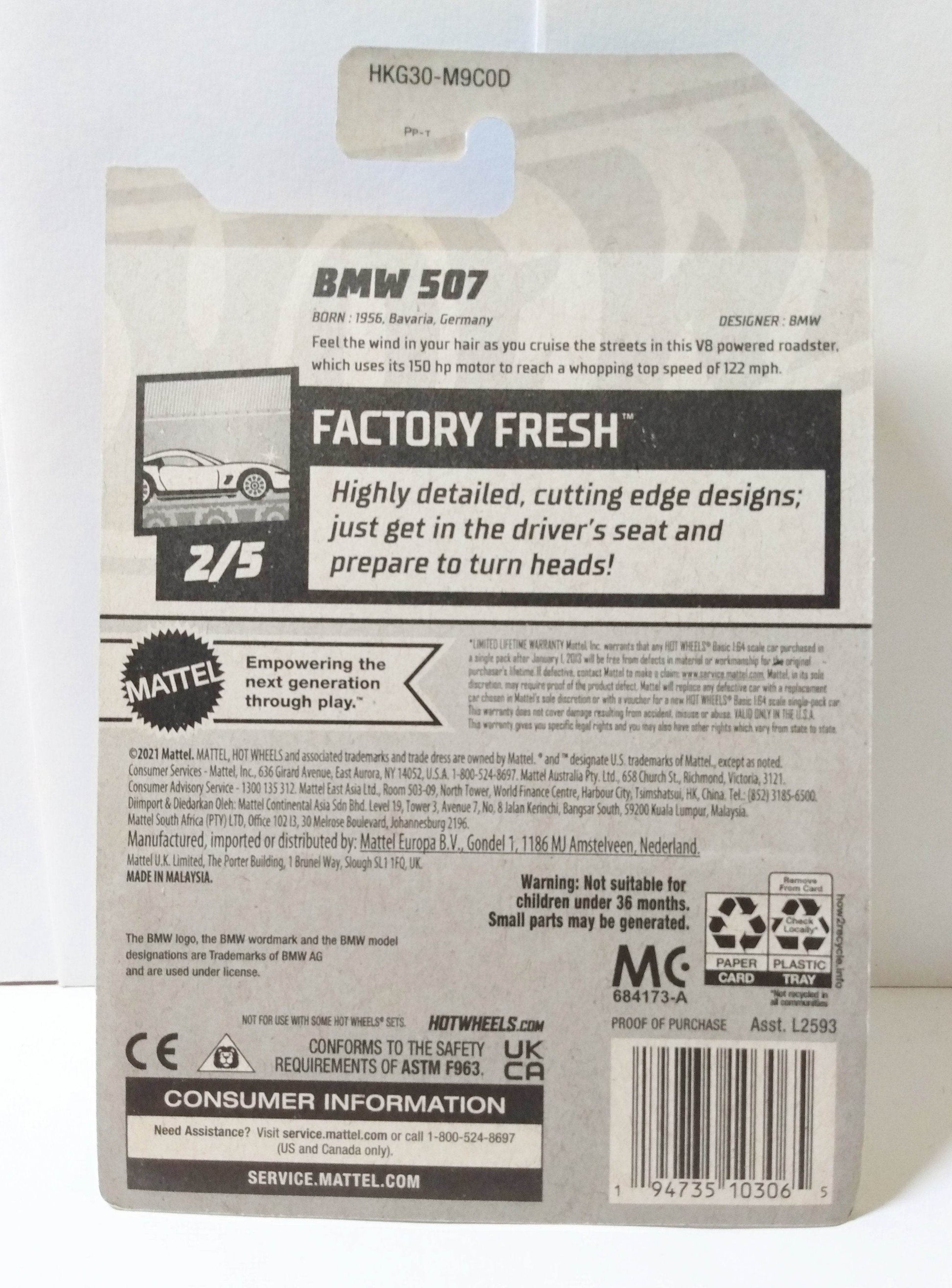 Hot Wheels 2023 Factory Fresh Series 1956 BMW 507 Convertible - TulipStuff