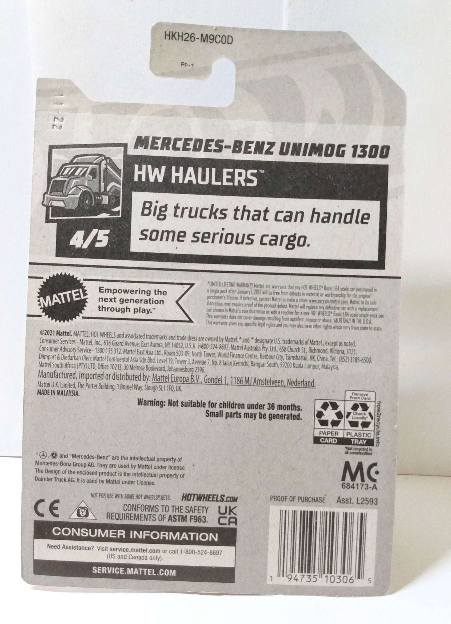 Hot Wheels 2023 HW Haulers Mercedes-Benz Unimog 1300 Truck - TulipStuff