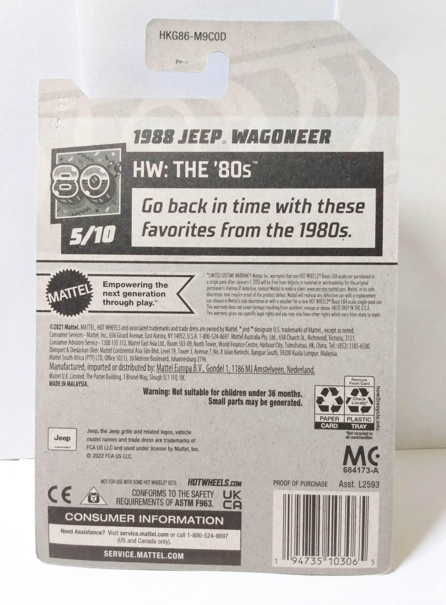 Hot Wheels 2023 The '80's Series 1988 Jeep Wagoneer SUV - TulipStuff