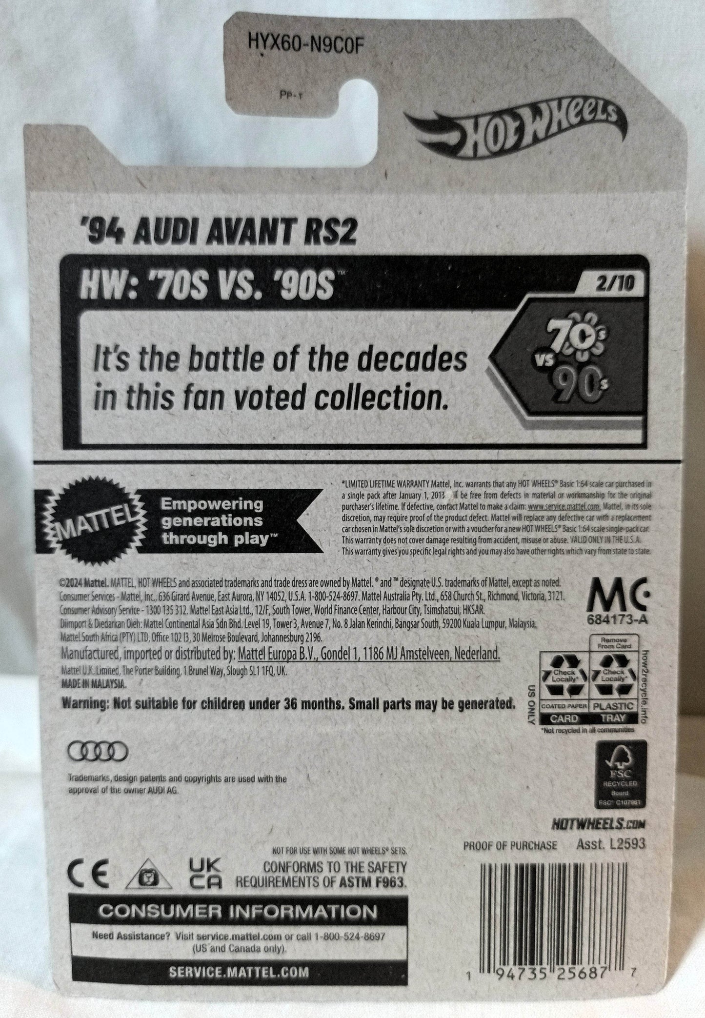 Hot Wheels 2025 '94 Audi Avant RS2 Station Wagon HW 70s vs 90s - TulipStuff