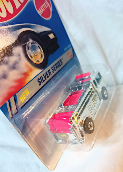Hot Wheels Silver Series Collector #322 Fire Eater Fire Truck 1994 bw - TulipStuff