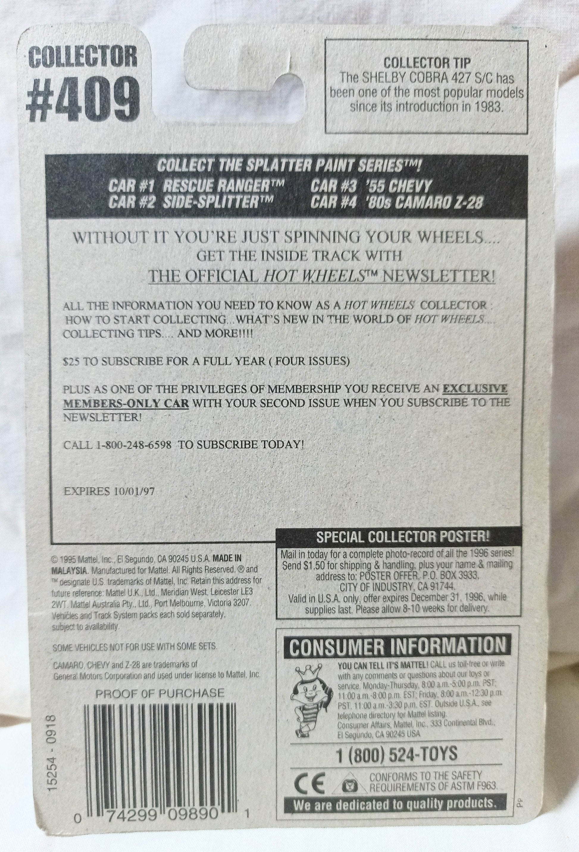 Hot Wheels Splatter Paint Series Side-Splitter Funny Car Collector #409 - TulipStuff