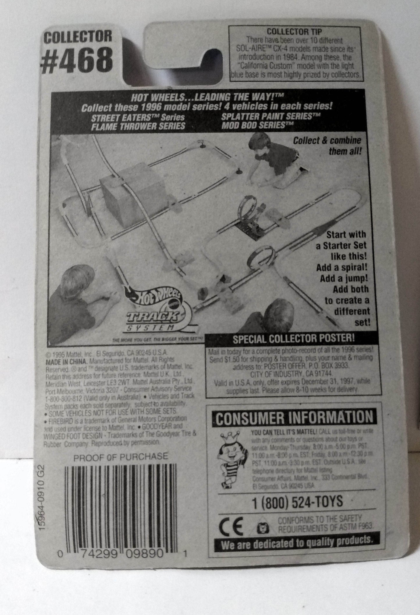 Hot Wheels Collector #468 GT Racer Diecast Racing Car 1996 lace tampos - TulipStuff