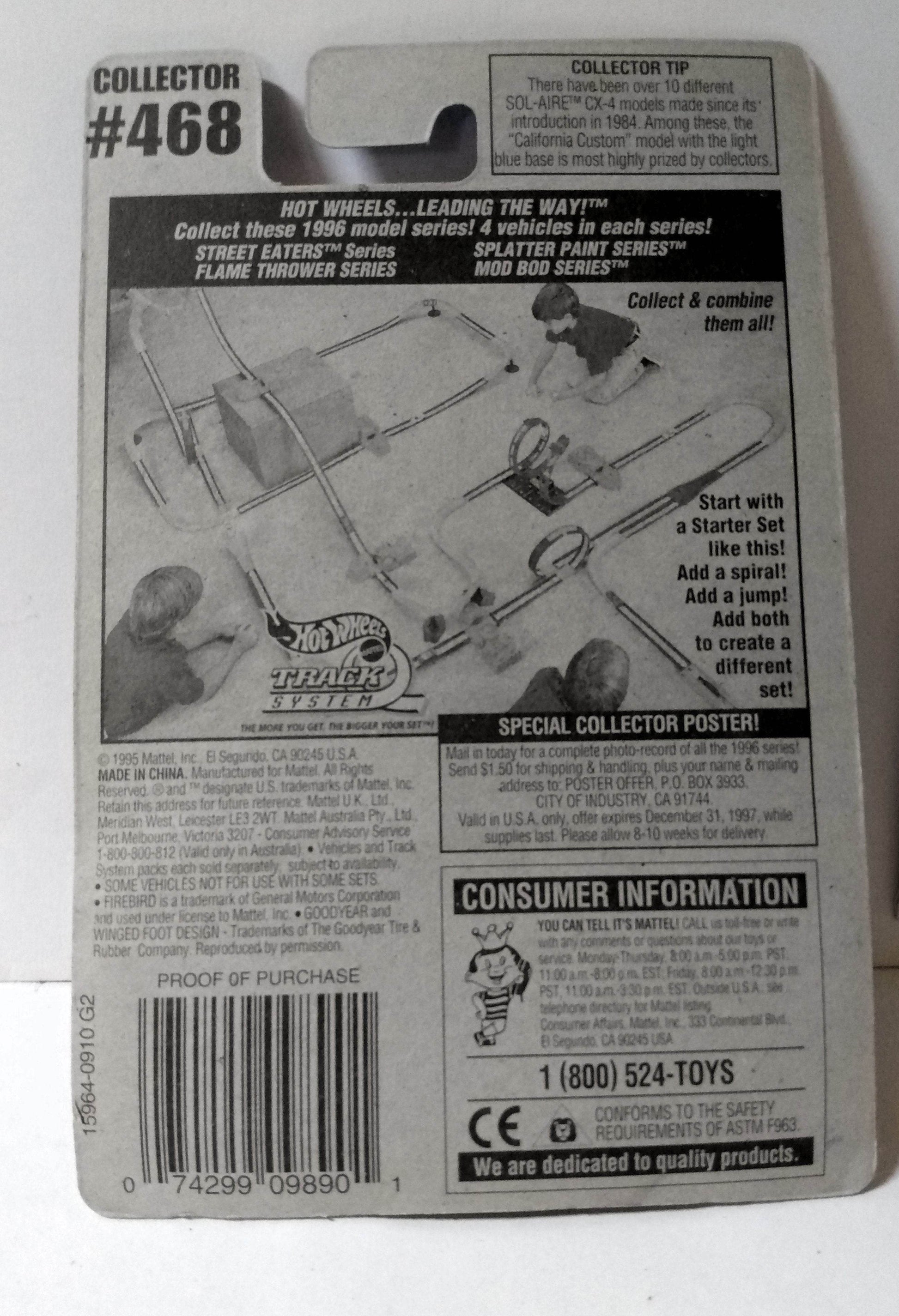 Hot Wheels Collector #468 GT Racer Diecast Racing Car 1996 lace tampos - TulipStuff