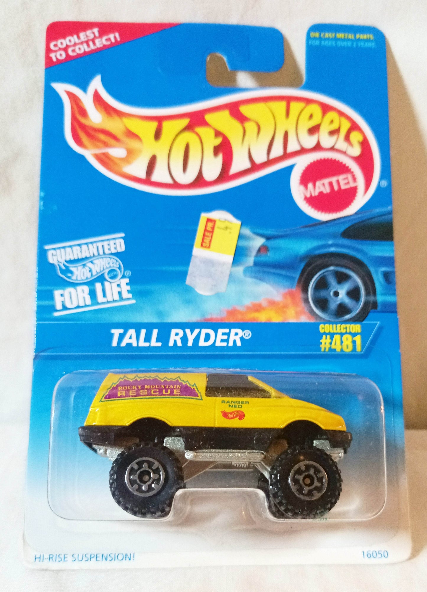 Hot Wheels Collector 481 Tall Ryder Rocky Mountain Rescue Yellow 1996 - TulipStuff