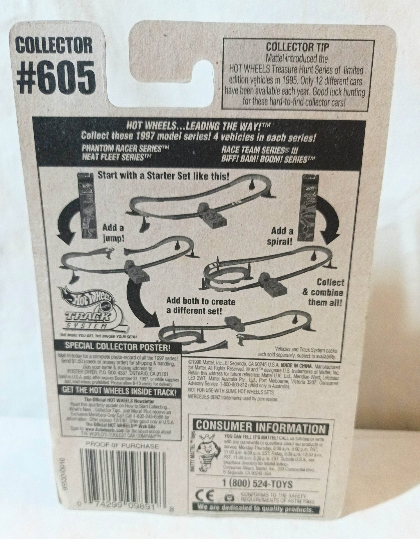 Hot Wheels Collector #605 Mercedes 2.6 190E Sedan 1997 - TulipStuff