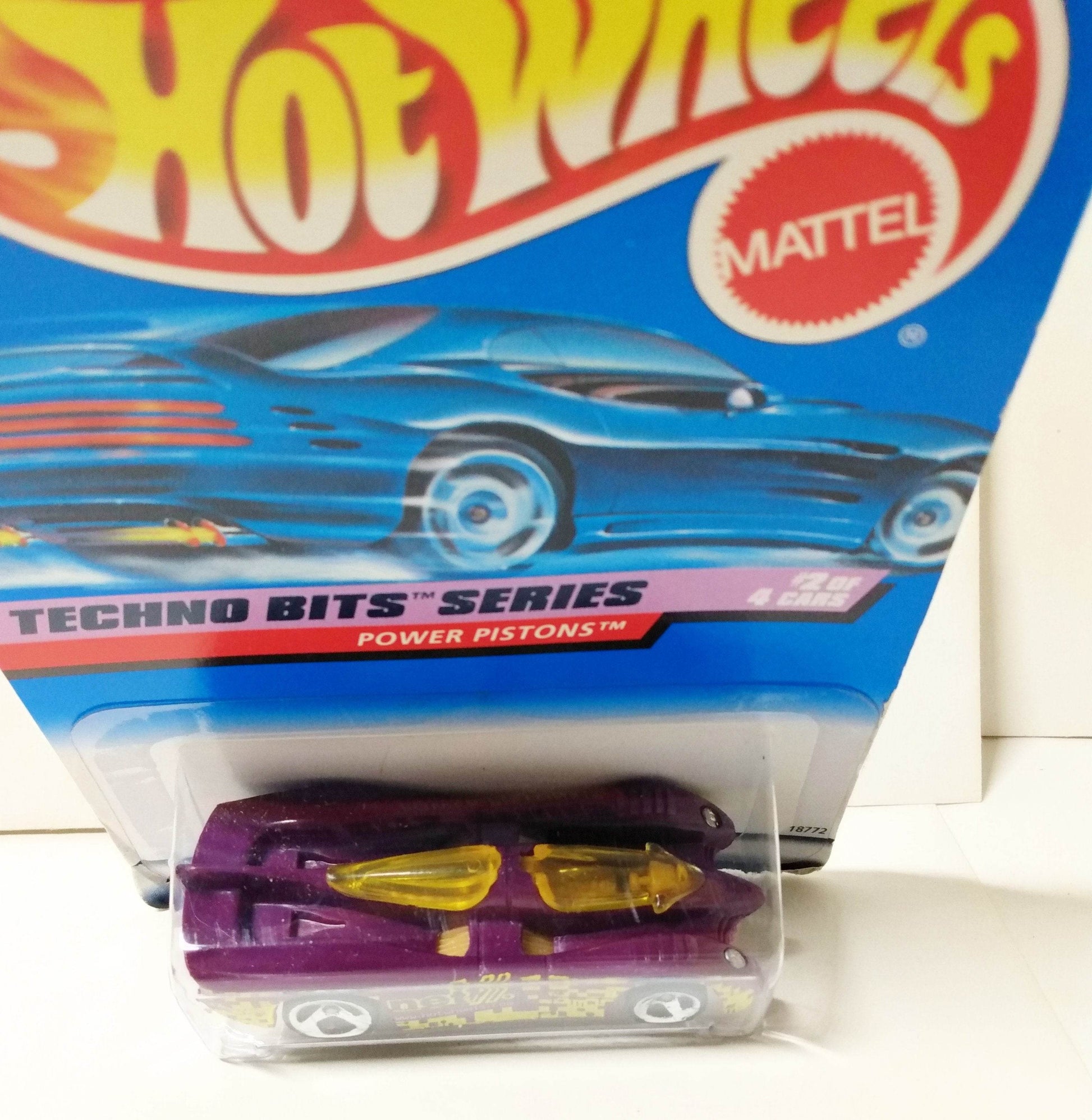 Hot Wheels Collector #690 Techno Bits Series Power Pistons 1998 3sp - TulipStuff