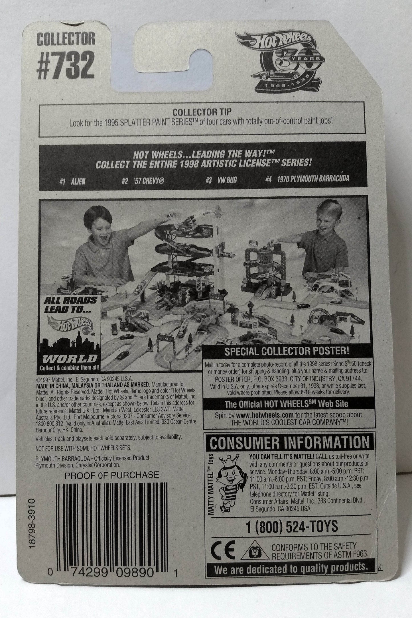 Hot Wheels Artistic License 1970 Plymouth Barracuda Collector 732 5sp - TulipStuff