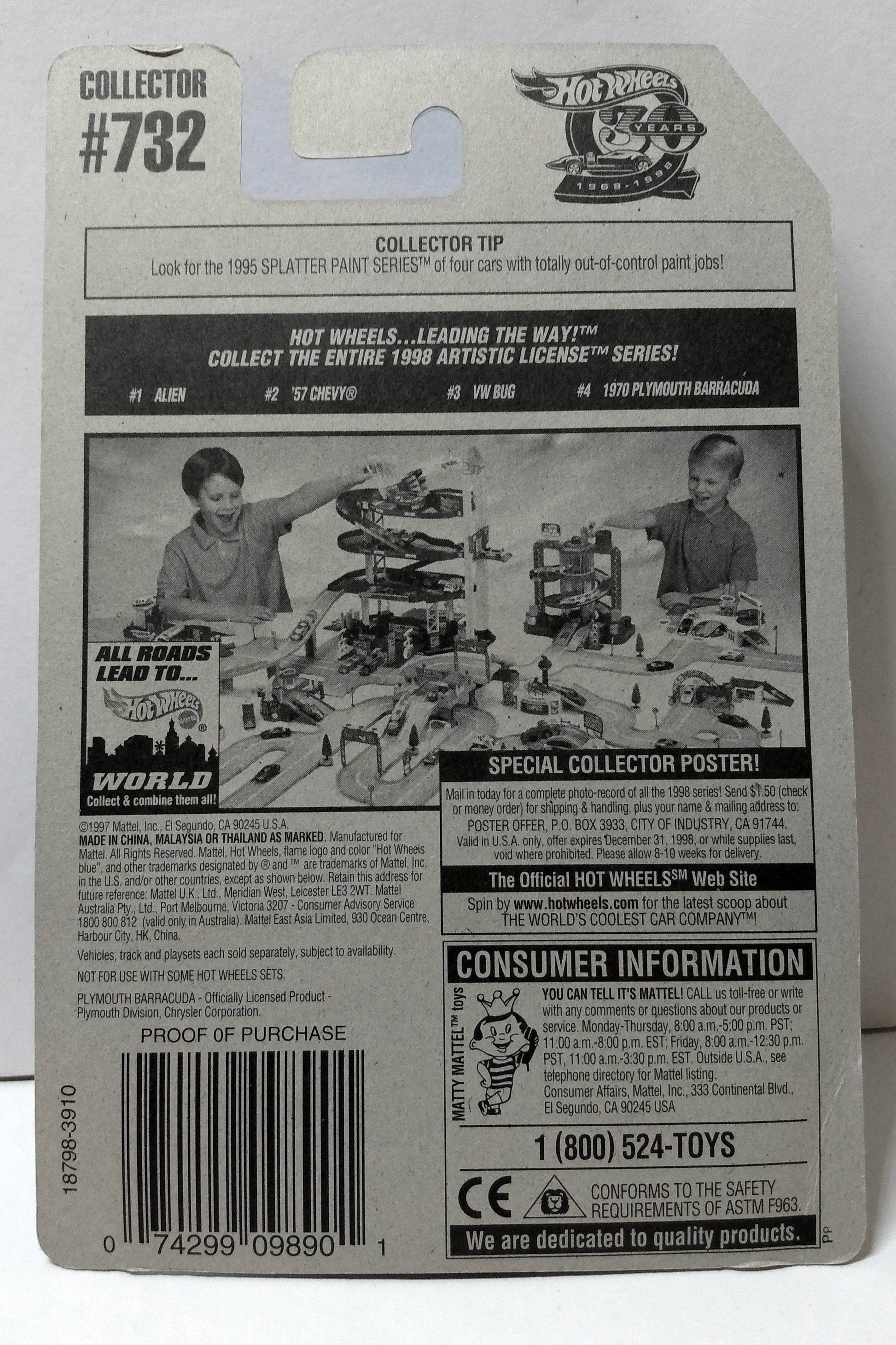 Hot Wheels Artistic License 1970 Plymouth Barracuda Collector 732 5sp - TulipStuff