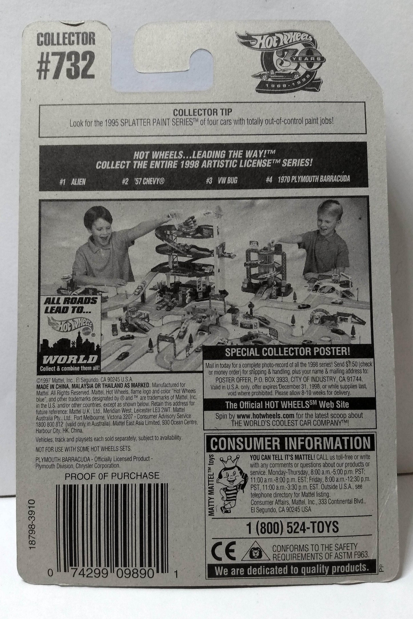 Hot Wheels Artistic License 1970 Plymouth Barracuda Collector 732 5sp - TulipStuff