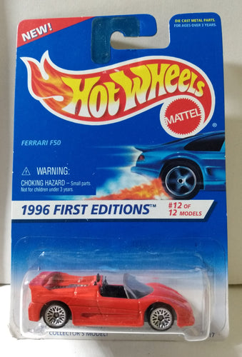Hot Wheels 1996 First Editions Ferrari F50 Convertible Collector #377 - TulipStuff