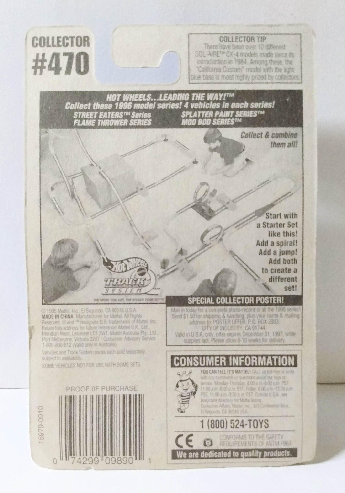 Hot Wheels Collector #470 Turbo Streak Indy Race Car 1995 - TulipStuff