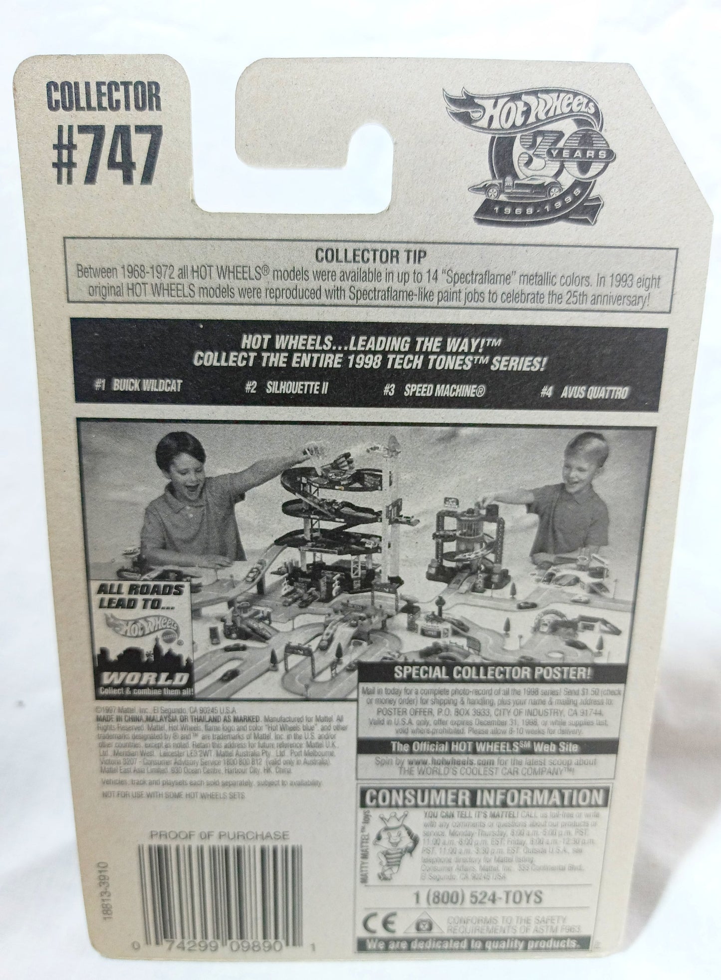 Hot Wheels Collector #747 Speed Machine Tech Tones Series 1998 - TulipStuff