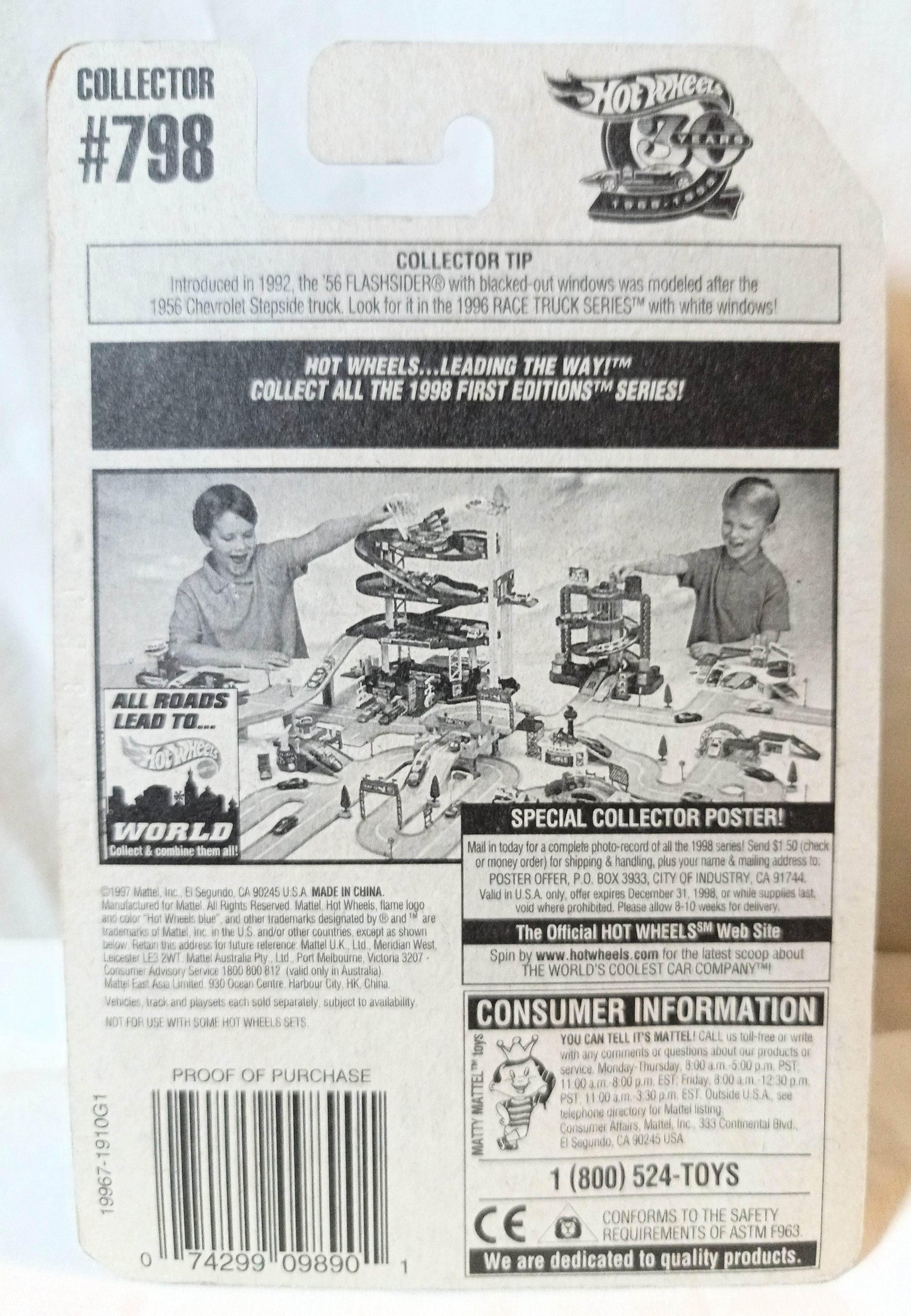 Hot Wheels Collector #798 Propper Chopper Police Helicopter 1998 - TulipStuff