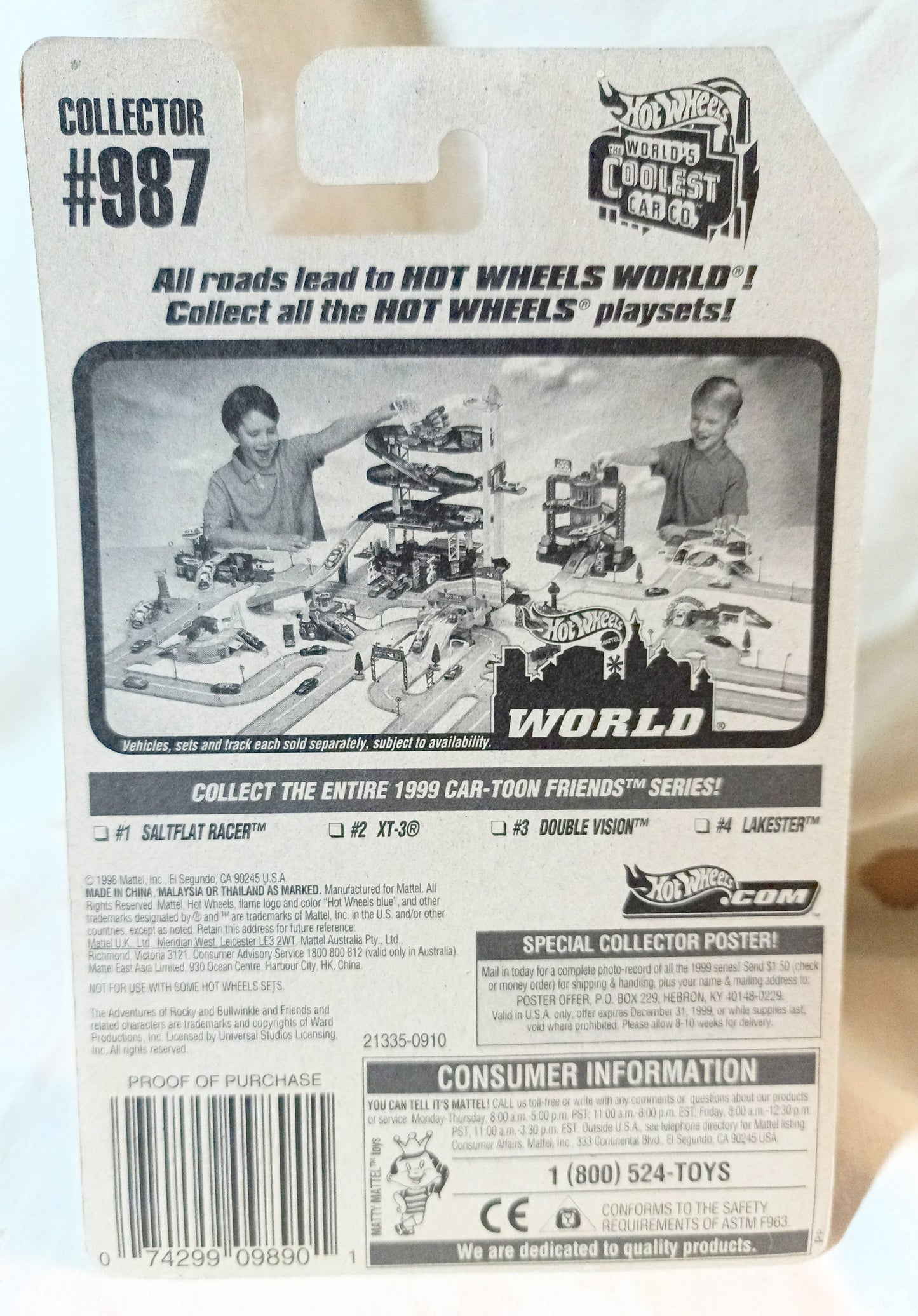 Hot Wheels Car-Toon Friends Series Double Vision Collector #987 1999 - TulipStuff