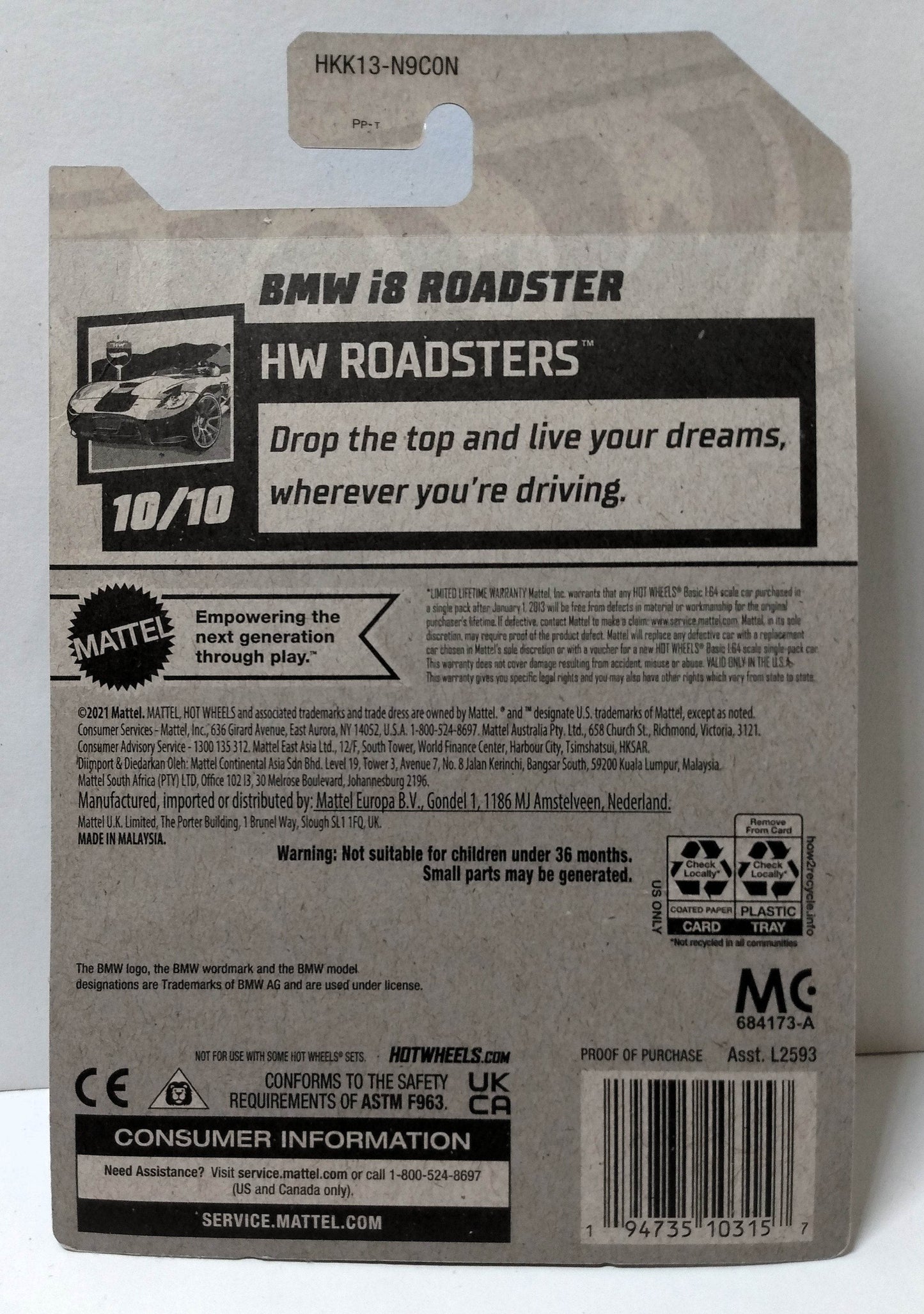 Hot Wheels 2023 HW Roadsters Series BMW i8 Roadster - TulipStuff