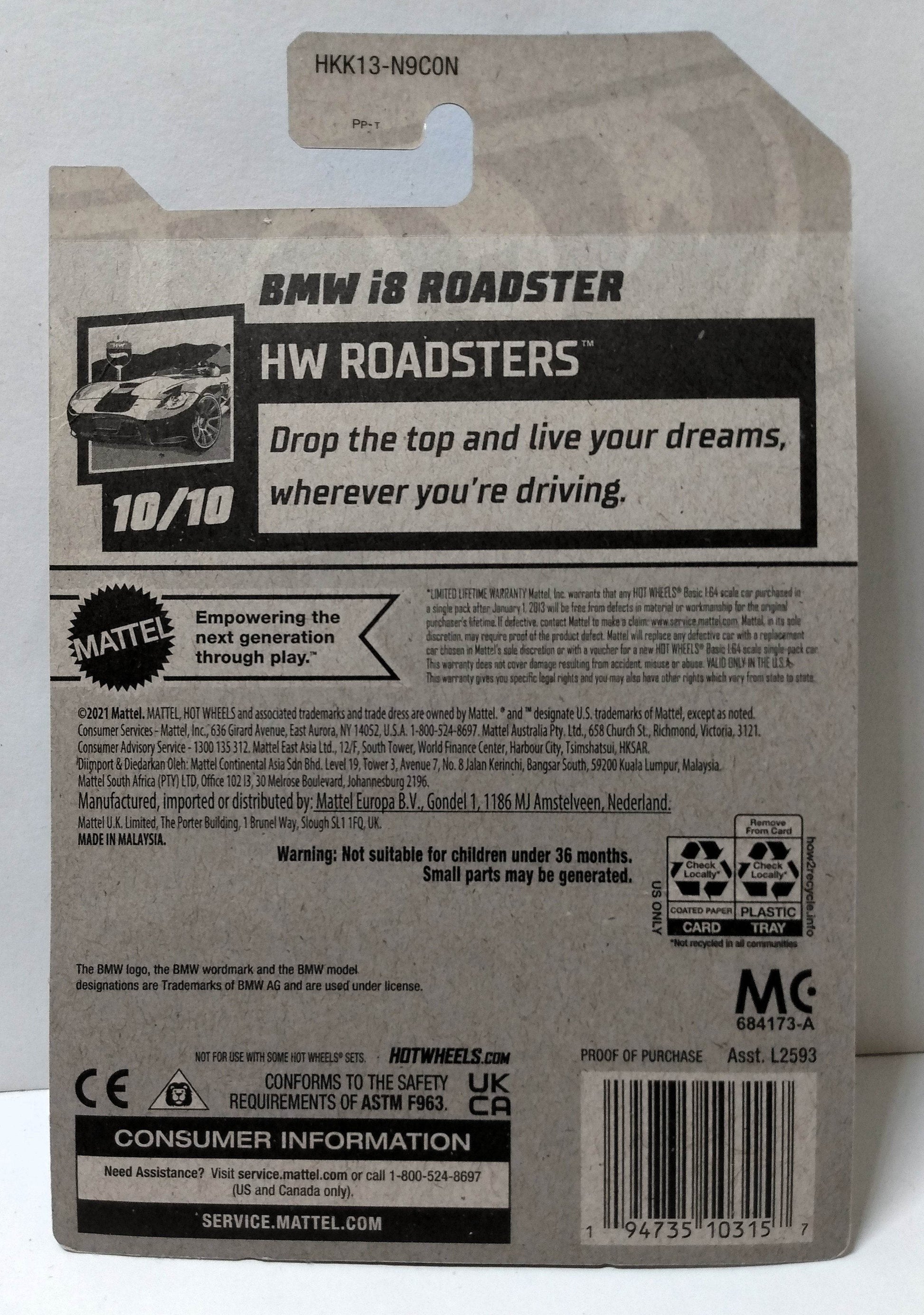 Hot Wheels 2023 HW Roadsters Series BMW i8 Roadster - TulipStuff