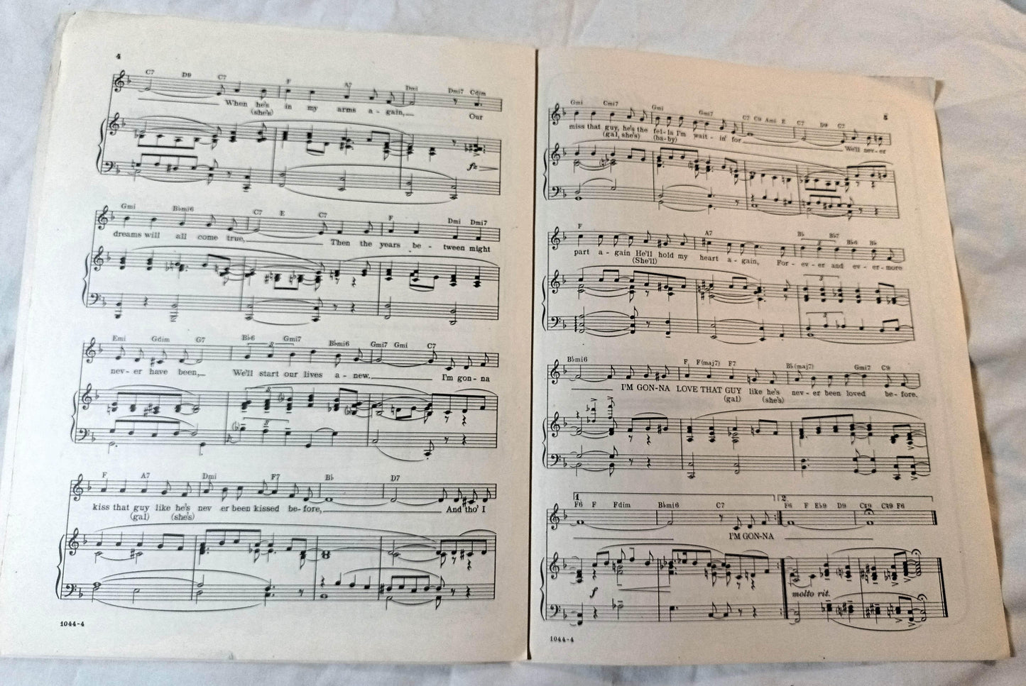 I'm Gonna Love That Guy Like He's Never Been Loved Before 1945 Sheet Music - TulipStuff