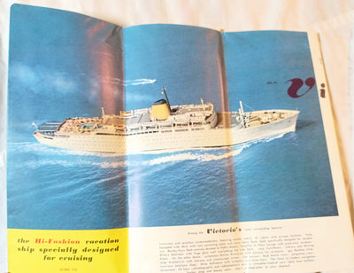 Incres Lines ms Victoria Deck Plans Cruise Brochure 1961 - TulipStuff