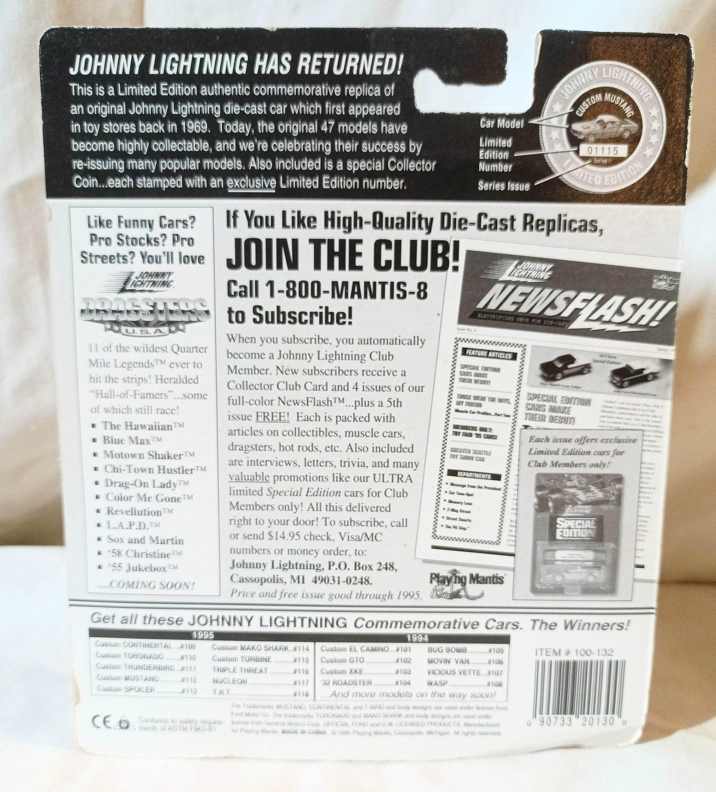 Johnny Lightning Commemorative Ltd Ed Movin Van Christmas Is For Kids '95 Gold - TulipStuff