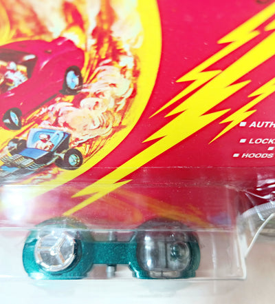 Johnny Lightning Commemorative Nucleon Spaceship Car Green 1995 - TulipStuff