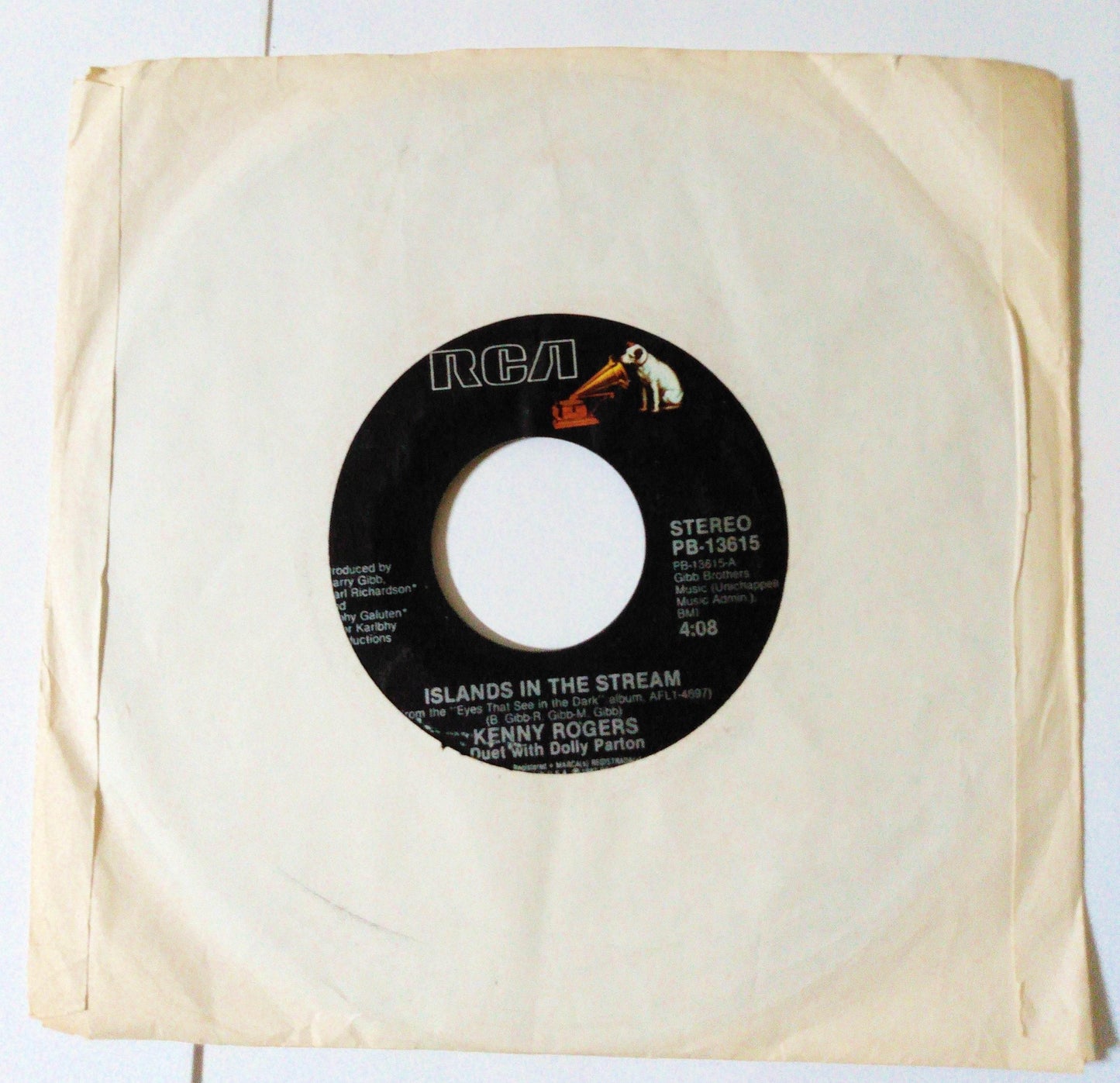 Kenny Rogers Dolly Parton Islands In The Stream 7" 45rpm Vinyl RCA 1983 - TulipStuff