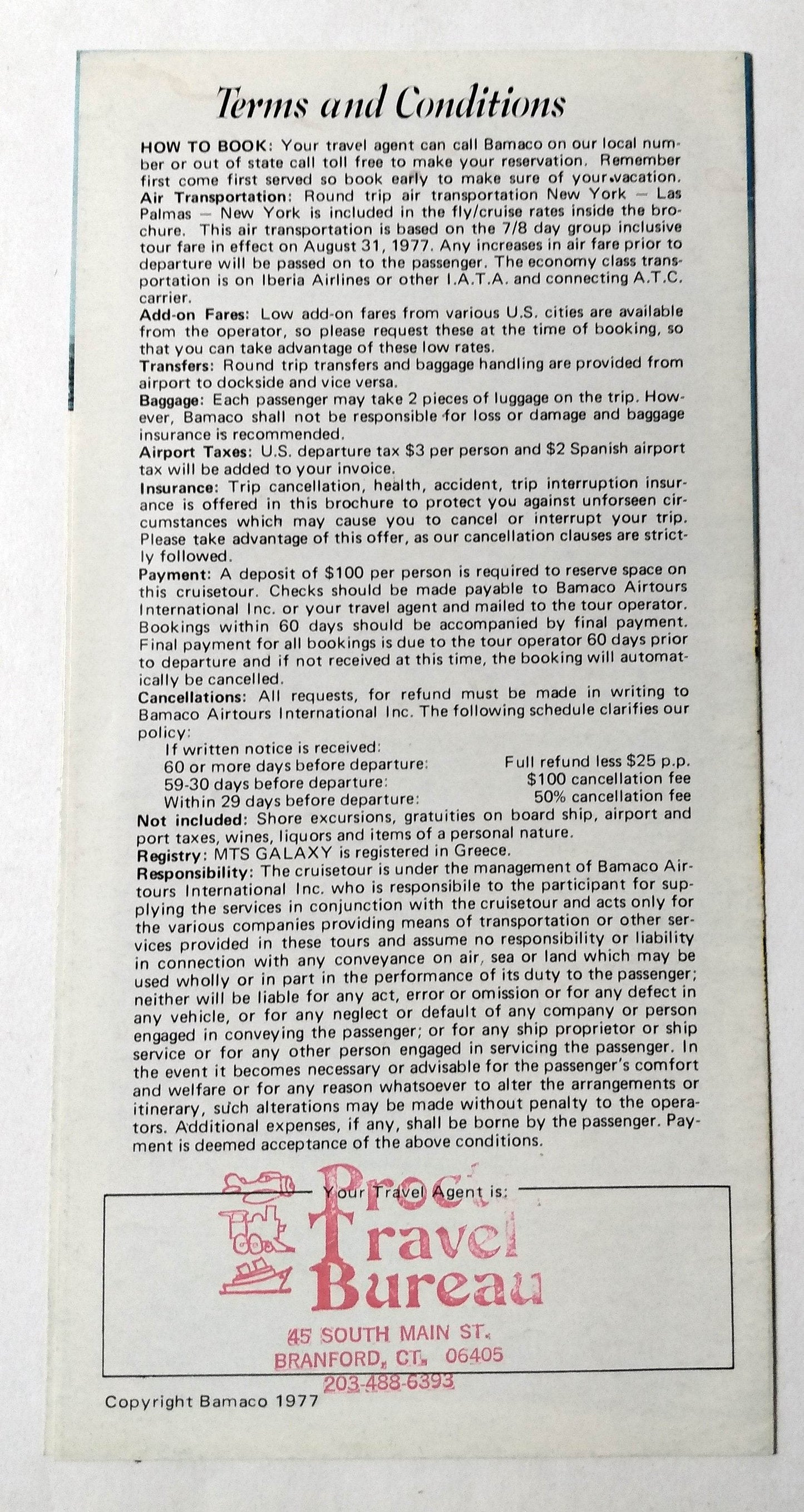 K-Lines MTS Galaxy 1977 North Africa 7-Day Air Sea Cruises Bamaco - TulipStuff