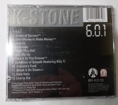 K-Stone 6.0.1.  Detroit Gangsta Rap Album CD Bryant 1992 - TulipStuff