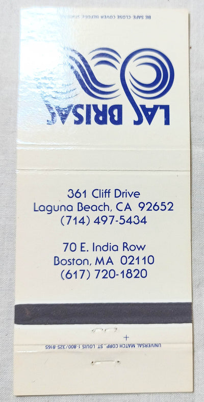 Las Brisas Restaurant Boston Laguna Beach Matchbook Cover - TulipStuff