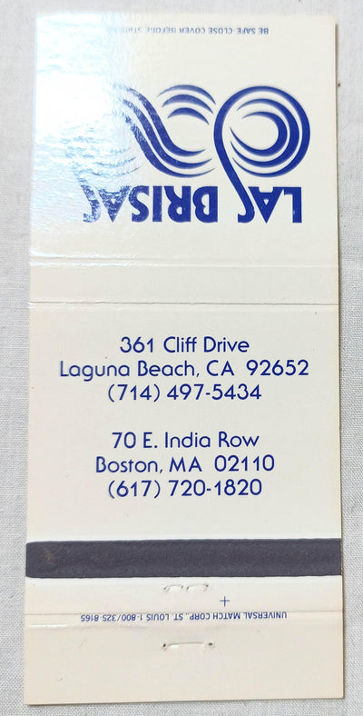 Las Brisas Restaurant Boston Laguna Beach Matchbook Cover - TulipStuff