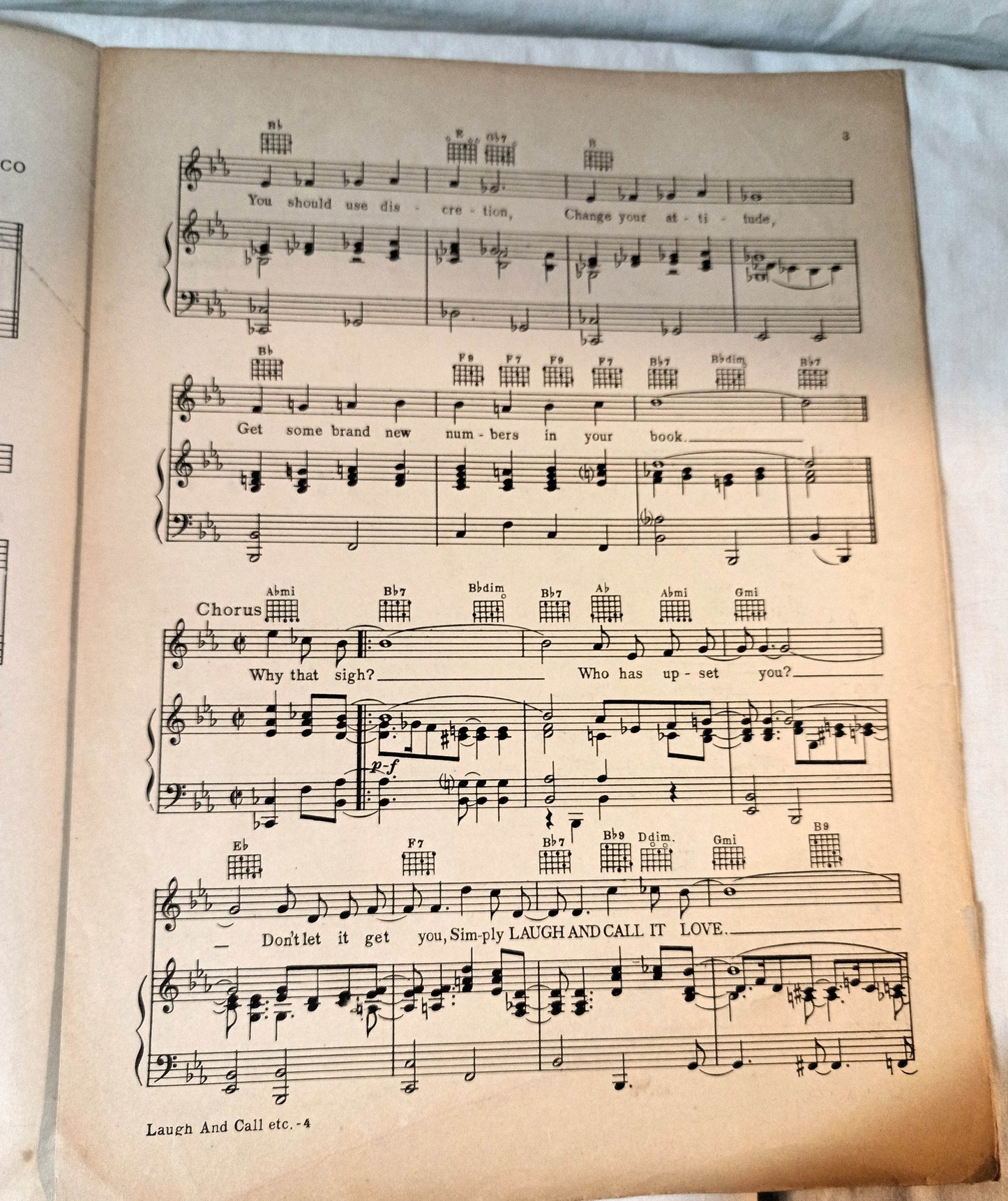 Laugh And Call It Love The Unholy Beebes Bing Crosby Sheet Music 1938 - TulipStuff