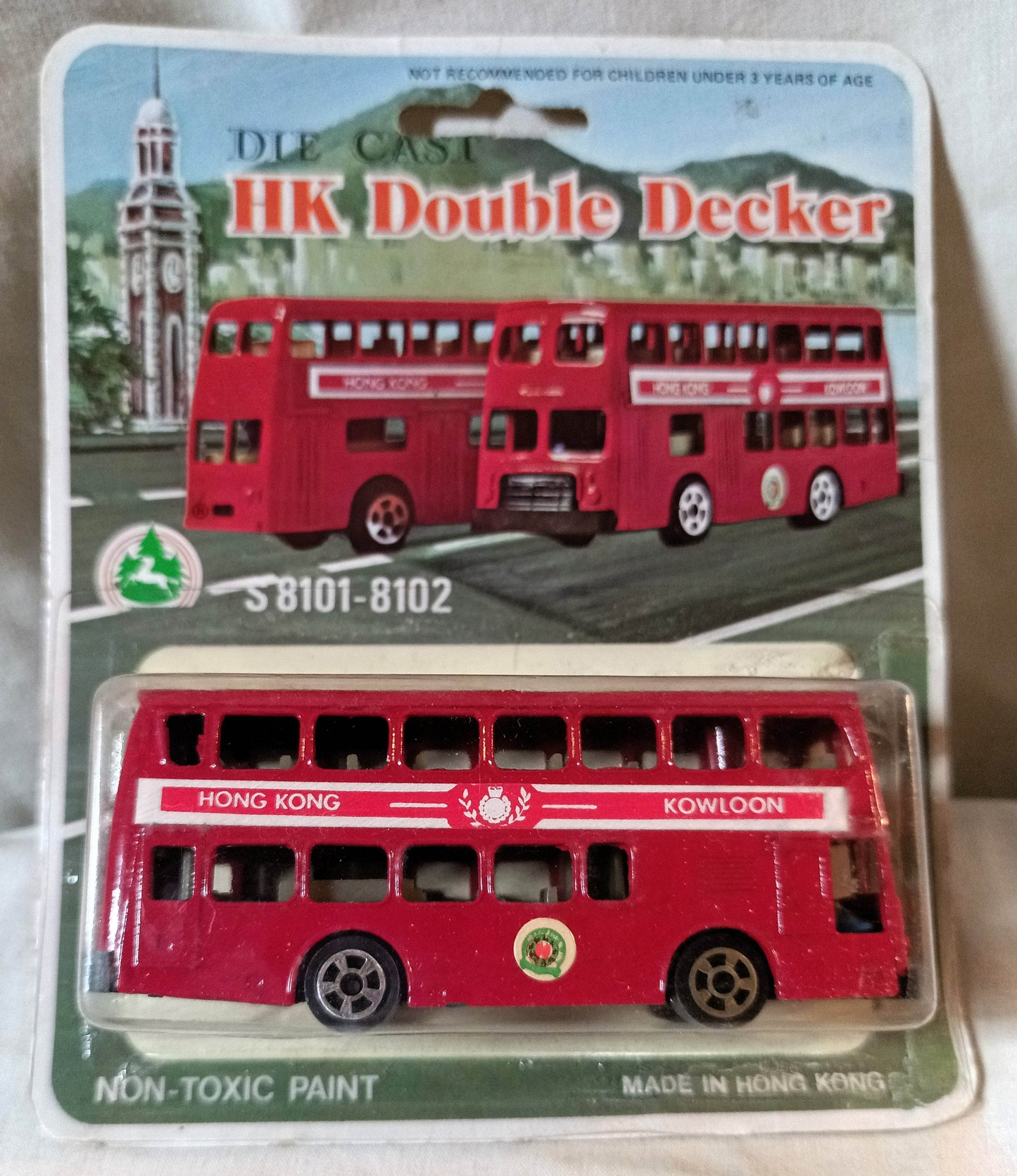 SM Tuf Toys S8102 Leyland Mark II Dennis Double Decker Bus HK Kowloon