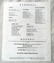 Load image into Gallery viewer, Life Cafe Ave B 10th St East Village NYC Restaurant Takeout Menu 2000's - TulipStuff