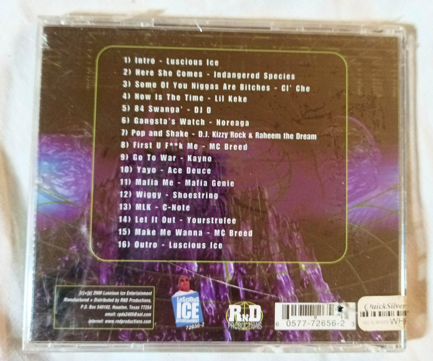 Luscious Ice Southern Hospitality Screwed Album CD 2000 - TulipStuff