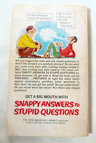 Mad's Al Jaffee Spews Out Snappy Answers to Stupid Questions 1968 1st - TulipStuff