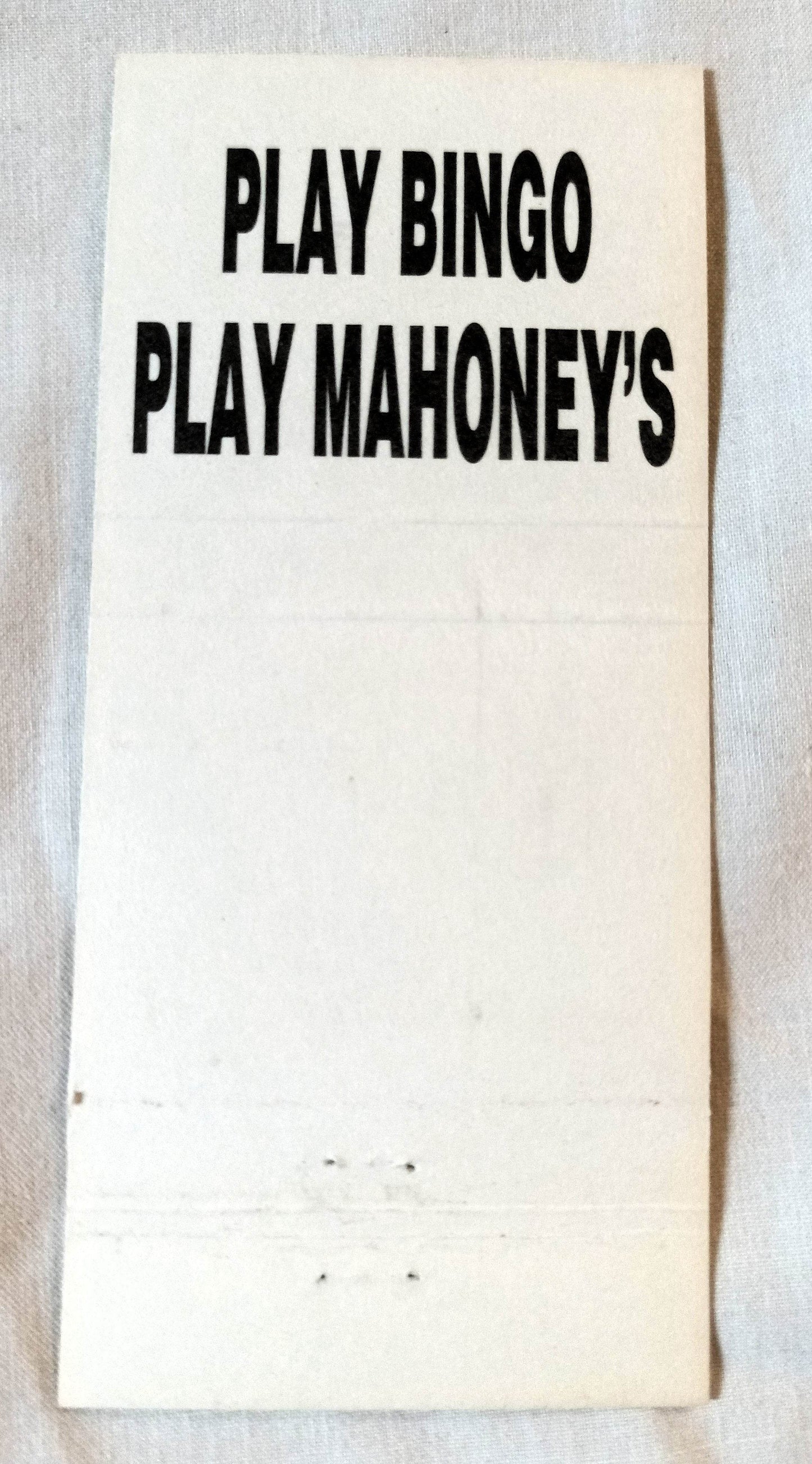Mahoney's Silver Nugget Casino North Las Vegas Matchbook Cover 1980's - TulipStuff