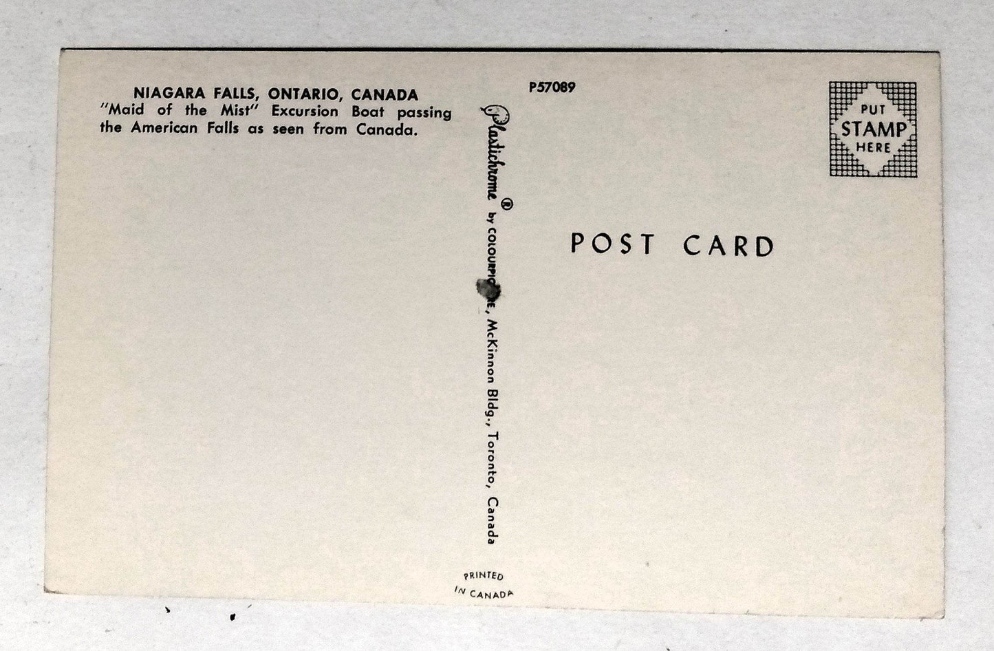 Maid Of The Mist Excursion Boat Niagara Falls Ontario Canada 1960's - TulipStuff