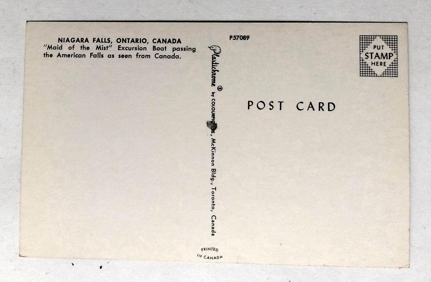 Maid Of The Mist Excursion Boat Niagara Falls Ontario Canada 1960's - TulipStuff