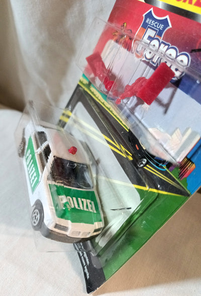 Majorette 257 Rescue Force Polizei BMW 325i Vintage Diecast Police Car 1999 - TulipStuff