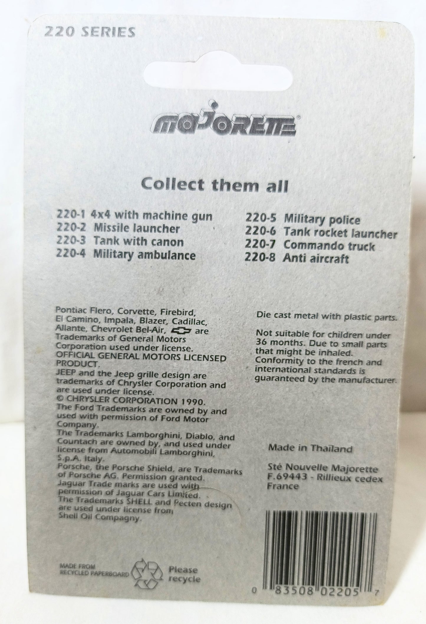 Majorette Special Forces 220-5/240 Chevy Impala Military Police 1995 - TulipStuff