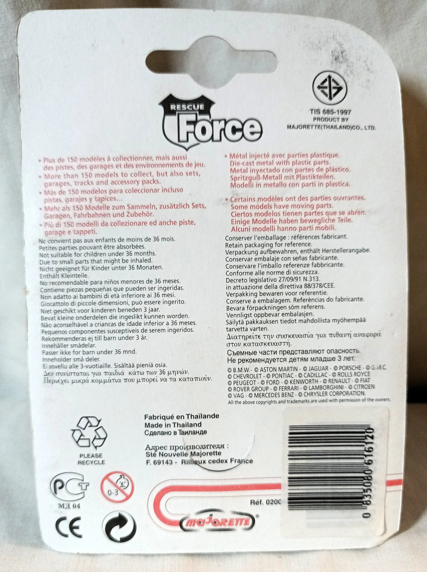 Majorette Rescue Force 207 Pompier Extending Ladder Fire Truck 1999 - TulipStuff