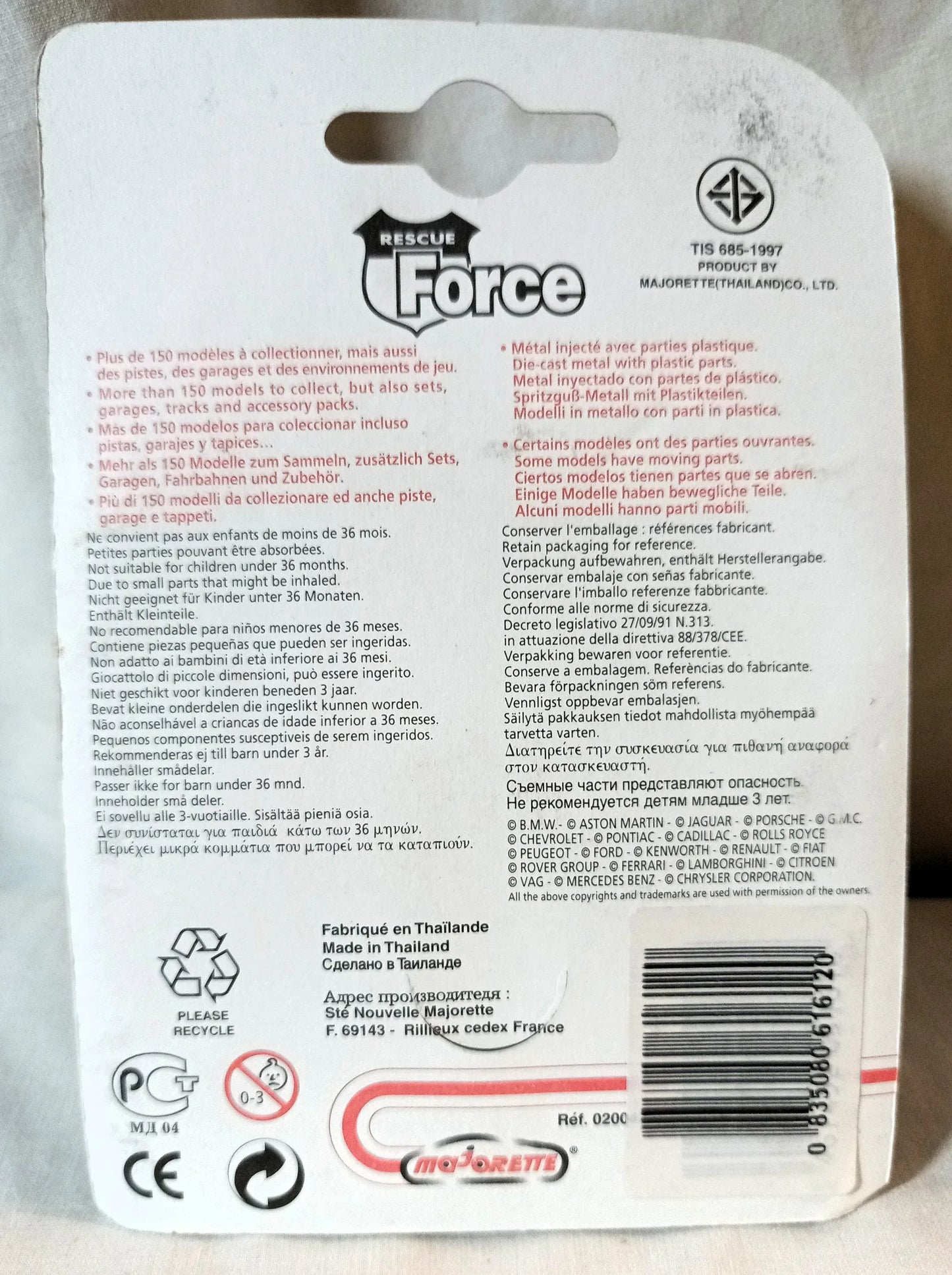 Majorette Rescue Force 207 Pompier Extending Ladder Fire Truck 1999 - TulipStuff