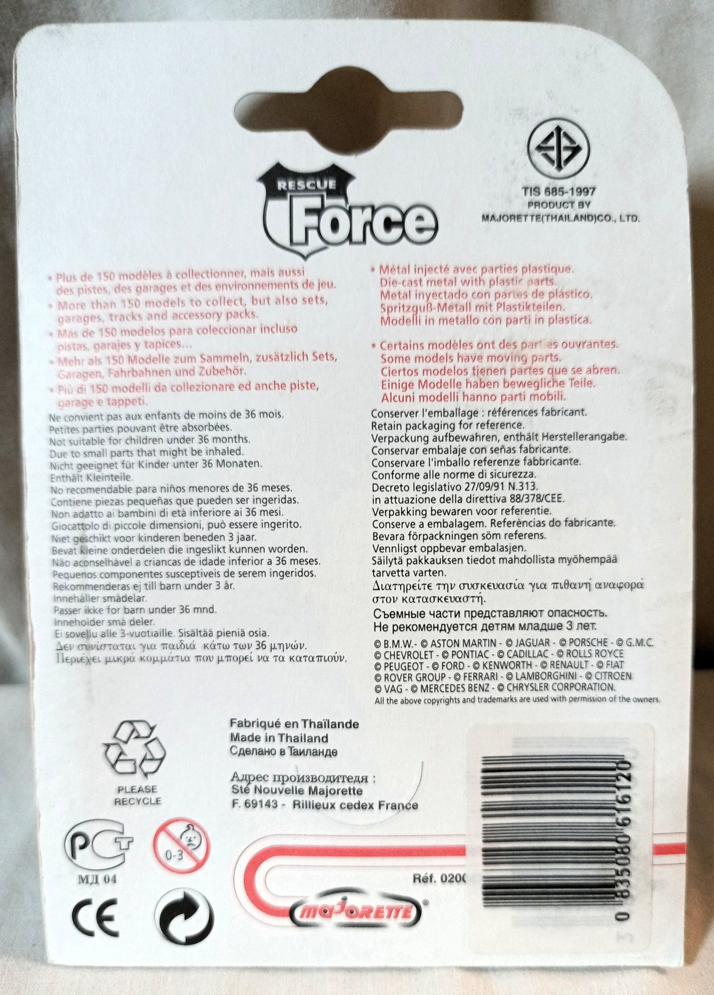 Majorette Rescue Force 240 Chevrolet Impala American Police Car 1999 - TulipStuff