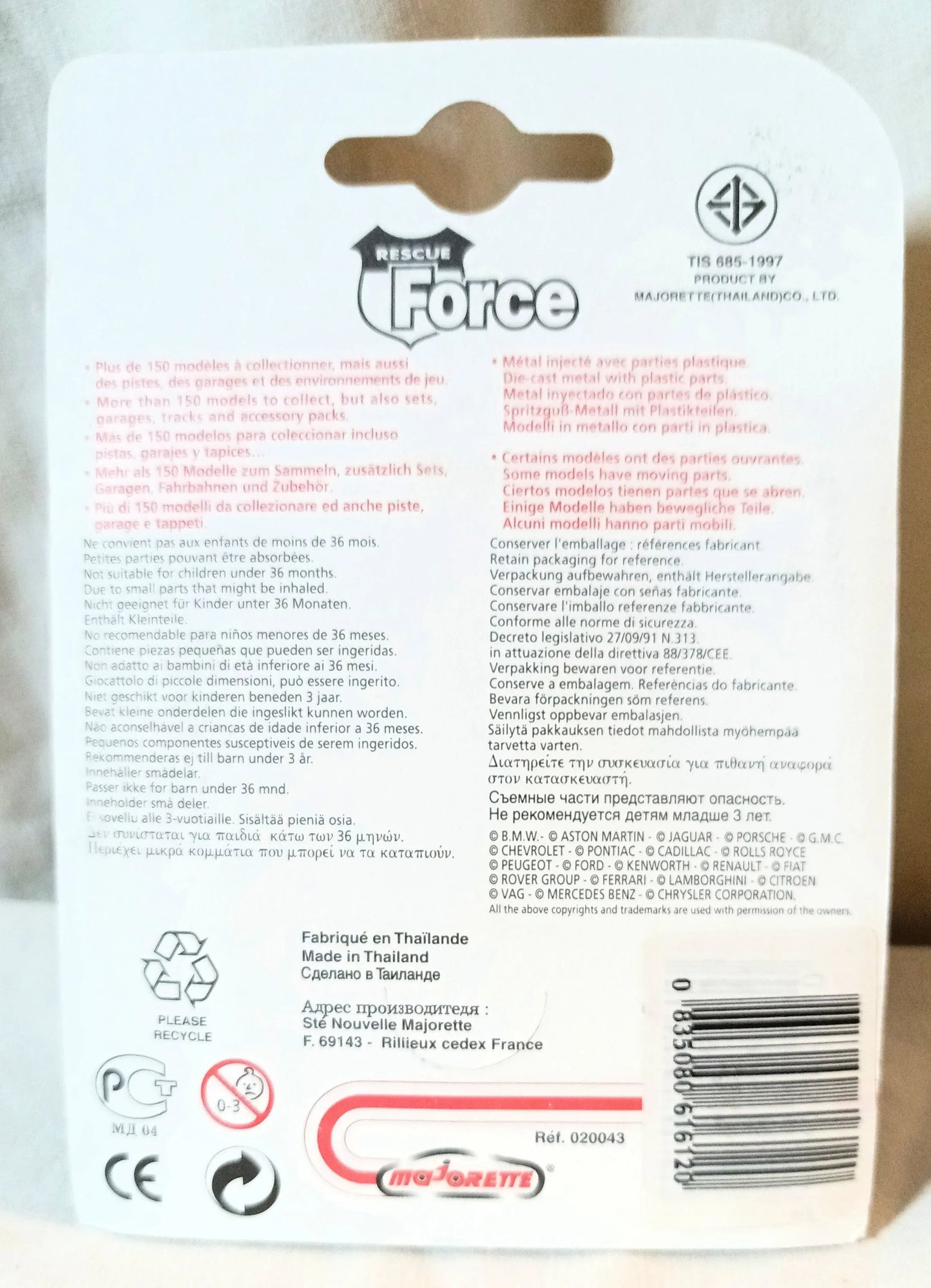 Majorette Rescue Force 200 Series #297 Mack Wreck Tow Truck 1999 - TulipStuff