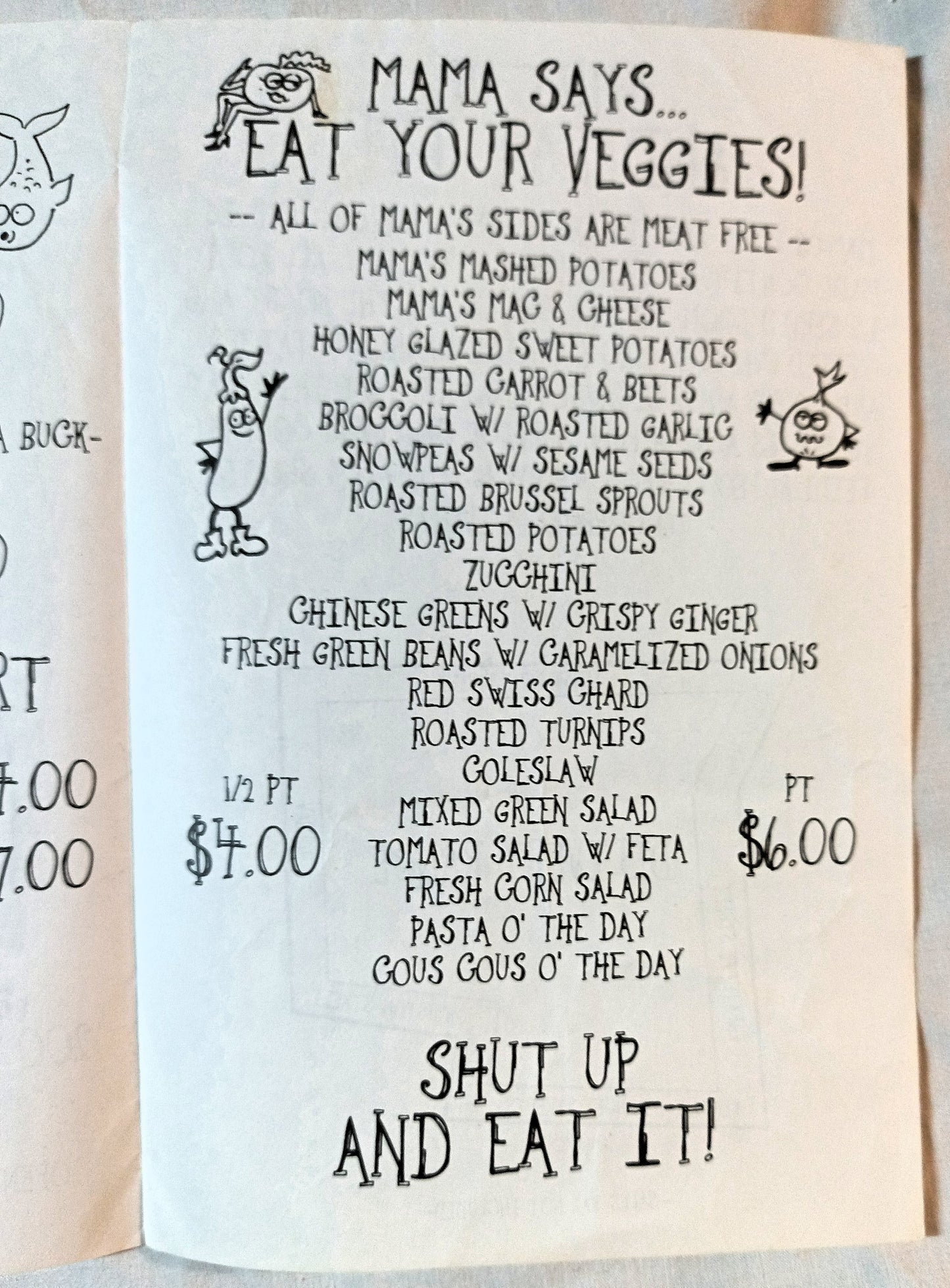 Mama's Food Shop E 3rd St Ave B East Village NYC Takeout Menu 2007 - TulipStuff